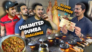 10000 ka Dumba Eating Challenge  Rosh BBQ Karahi amp Chapal Kabab in Lahore Pakistan [upl. by Pavier]