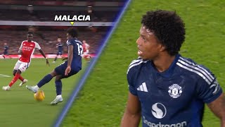 Tyrell Malacia was so good left back vs Arsenal 4 12 2024 4K [upl. by Neztnaj]