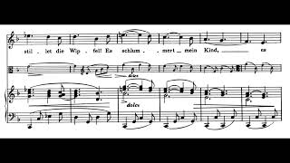 Geistliches Wiegenlied J Brahms Score Animation [upl. by Charity]