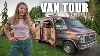 VAN TOUR  Unique DIY Van Conversion for FullTime VAN LIFE offgrid [upl. by Baily]