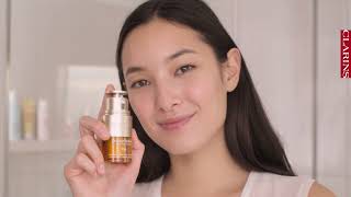 How to Apply Double Serum Eye  Skincare  Clarins [upl. by Arnst]