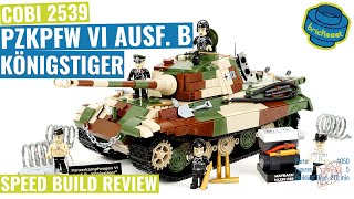 COBI 2539 PzKpfw VI Ausf B Königstiger LIMITED EDITION  Speed Build Review [upl. by Aklim]