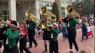 Lake Minneola HS East Ridge MS East Ridge HS Lake Pointe Academy  Clermont Holiday Parade 2023 [upl. by Garfield]