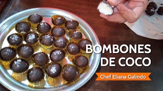 🟤 Bomboncitos de COCO bañados en CHOCOLATE  Bocaditos dulces y salados [upl. by Gnohc]