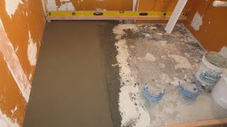 Complete bathroom Schluter systems products Part 3 installing mud base [upl. by Wehner]