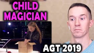 Magician REACTS to Issy Simpson child magician on AGT The Champions 2019 [upl. by Annia152]