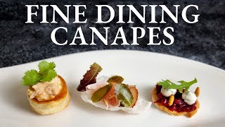 My Favorite New Years Eve Canapes  Fine Dining Finger Food [upl. by Lehcear]