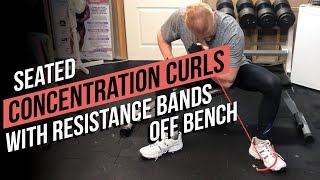 How to Do Seated Concentration Curls with Resistance Bands The Best Resistance Bands Exercises [upl. by Laise]