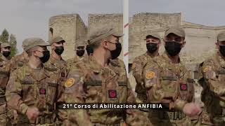 Marina Militare Cerimonia di consegna del basco frequentatori del 21 Corso di Abilitazione Anfibia [upl. by Nylear]