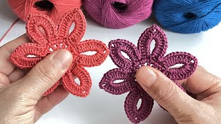 FANTASTIC Beautiful Flower Crochet pattern Knitting Online Tutorial for beginners Tığ işi örgü model [upl. by Ynnub]