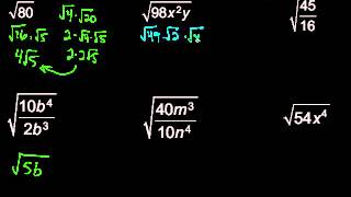 Simplifying Radical Expressions [upl. by Cariotta]