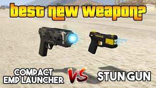 GTA 5 ONLINE  COMPACT EMP LAUNCHER VS STUN GUN BEST NEW WEAPONS [upl. by Ardell]