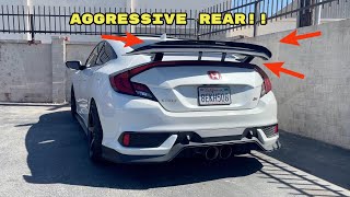 The Rear of My Honda Civic Si is PERFECT  Caruse Design Rear Aero Install [upl. by Kevin61]