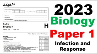 Paper 1 GCSE Biology  2023 Exam Questions and Answers [upl. by Chiquia]