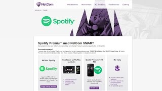 Aktivere SpotifyPremiumabonnement fra NetCom  ny konto [upl. by Nyladam330]