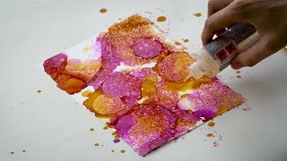 Simple Alcohol Ink Exercises  Quick Paintings  Techniques  Inspiration [upl. by Allemrac331]