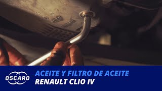 Cómo hacer el cambio de aceite y del filtro de aceite en un Renault Clio IV  Tutoriales Oscaro [upl. by Aihtiekal563]