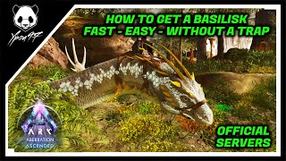 How To Tame A Basilisk  Fast Easy And Without A Trap  ARK Survival Ascended [upl. by Eustazio]