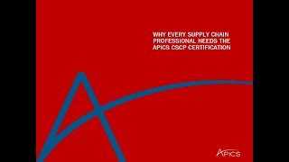 Why Every Supply Chain Professional Needs the APICS CSCP [upl. by Alah]