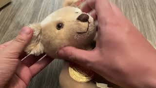 Steiff quotHerculequot limited edition teddy bear unboxing  overview [upl. by Rednasyl]