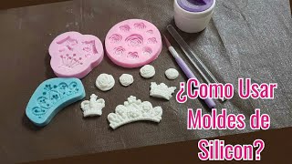 🌹Como usar Moldes de Silicon con Fondant 👩‍🍳 CON LUDDYS [upl. by Anilosi]