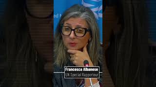 Francesca Albanese replies journalists question [upl. by Nylakcaj]