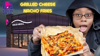 TRYING TACO BELL NEW GRILLED CHEESE NACHO FRIES REUPLOAD [upl. by Nuawad221]