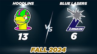 Hoodlins vs Blue Lasers  Fall 24  South Conference  Tuffher  Orange  Week 3 [upl. by Nolana]