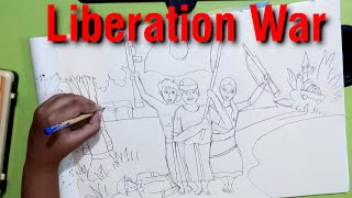 How to Draw the Liberation War  Powerful Art Tribute to Freedom [upl. by Jordanna]