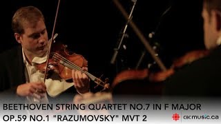 Beethoven quotRazumovskyquot Quartet Op59 No1 Mvt 2  New Orford String Quartet [upl. by Alvina987]