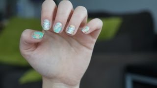 NAIL ART  Marbré Aztèque pour le printemps [upl. by Adriana]