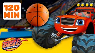 Blaze Plays Basketball Soccer Hockey and More SPORTS 🏀⚽️  Blaze and the Monster Machines [upl. by Erdnael]