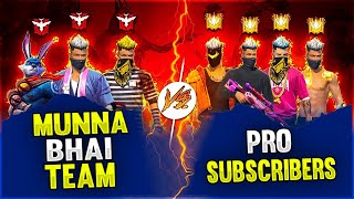 Pro Subscriber Team Vs Munna Bhai Team  OP Gameplay  Funny Commentary Free Fire Telugu  MBG ARMY [upl. by Nida148]