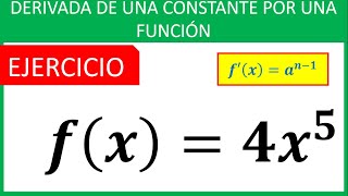 Derivada de una Constante por una Función  Ejercicio de Derivadas [upl. by Barri]