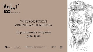 Transmisja Wieczoru poezji Zbigniewa Herberta [upl. by Ainitsirhc]