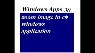 zoom image in c windows application [upl. by Enelez]