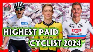 Top 10 Highest Salaries in Pro Cycling 2024 Mathieu Van der Poel Jonas Vingegaard amp Tadej Pogačar [upl. by Fidelio]