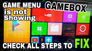 fix Gamebox Android Menu coming instead of Game Menu [upl. by Yarvis]