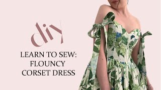 DIY Sew a Flouncy Corset Dress [upl. by Dibrin660]