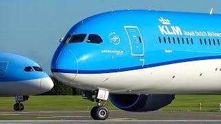 4K Amazing Plane spotting at Amsterdam airport Schiphol  25 heavy Planes landing and takeoff [upl. by Ferri]