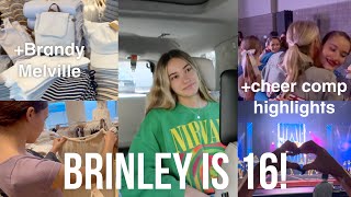 Brinley is 16 Shopping at the new Brandy Melville Plus cheer comp highlights [upl. by Kirenoj297]