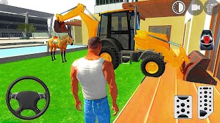 Indian Motorbike JCB and Horse in Open City Simulator  Android Gameplay [upl. by Mij]