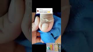 Nails turn to super angle nail​​​ asmr fyp ear shorts viral wax [upl. by Anrehs]