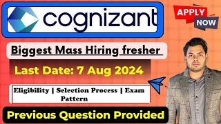 Finally Cognizant Mass Hiring Started  Off Campus drive  Cognizant Previous years Question [upl. by Panaggio]