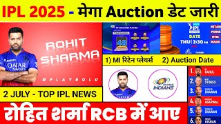 IPL 2025  10 Big News  Rcb Mentor Mi Retained Players 2024 Mega Auction Rules Kkr Coach Csk [upl. by Adina]