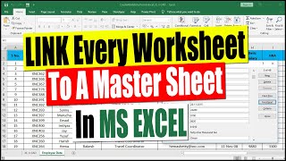 Link Every Worksheet to a Master Sheet in Excel [upl. by Nauqed523]