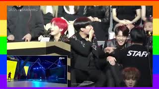 BTS TWICE react to MOMOLANDBAAM  Tiger JK BTS MAMA 2018 in HongKong 12 2018 [upl. by Macdonald888]