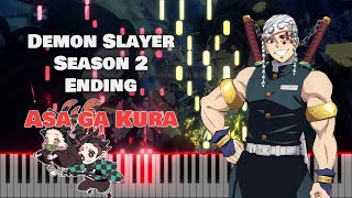 Demon Slayer S2 ED 『朝が来る Asa ga Kuru』 by Aimer TV Sizepiano [upl. by Aihsem]