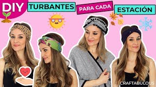 👳‍♀️ DIY  4 TURBANTES DIADEMA  FÁCIL  Craftabulous Contra el Cancer [upl. by Ymmor248]