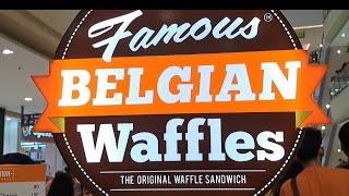 FAMOUS BELGIAN WAFFLES THE ORIGINAL WAFFLE SANDWICH PHILIPPINES ASMR [upl. by Douty]